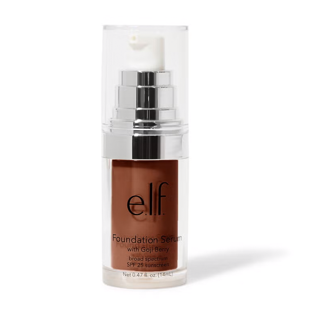 e.l.f. Beautifully Bare Foundation Serum SPF 25, Luminous, Lightweight, Sheer Coverage For All Skin Types, Fair/Light 0.476 Fl Oz