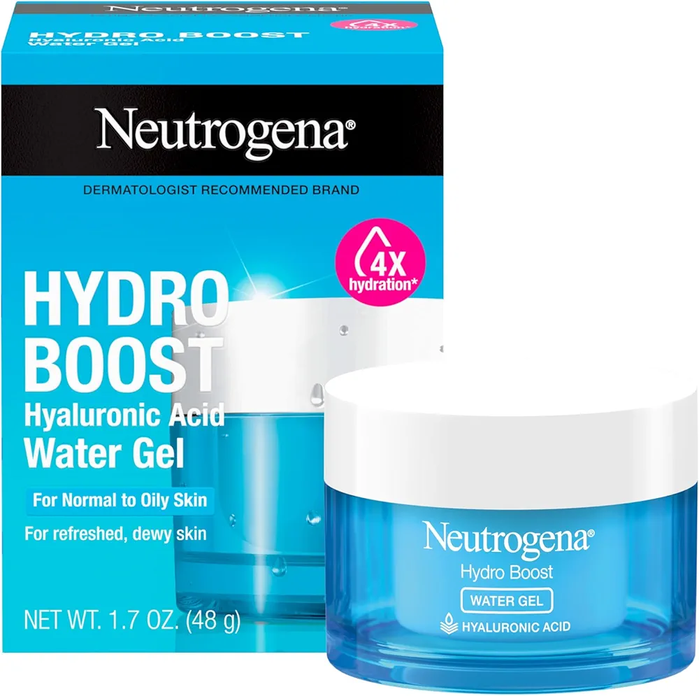 Neutrogena Hydro Boost Hyaluronic Acid Hydrating Water Gel Daily Face Moisturizer for Dry Skin 1.7 fl. Oz