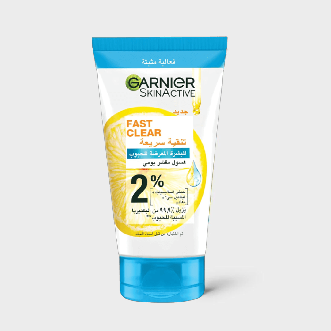Garnier Fast Clear Face Wash, with Salicylic Acid and Vitamin C + minerals, 150ml