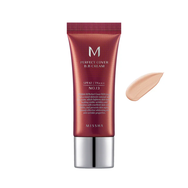 Missha M Perfect Cover BB Cream SPF42/PA+++, No. 21/Light Beige, 20ml