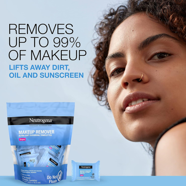 Neutrogena Makeup Remover Cleansing Towelette Singles 20 Count - Image 2