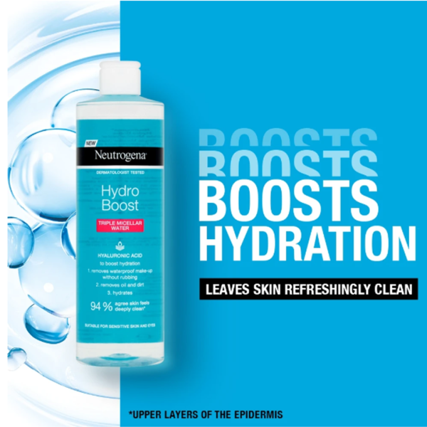 Neutrogena Triple Micellar Water, Hydro Boost, 400 ml - Image 2