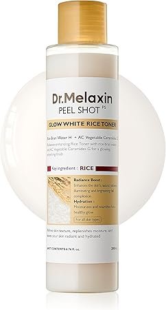 Dr.Melaxin Peel Shot Glow Rice Toner 200ml hydrated Skin Cleansing Skin Korean Skin Care