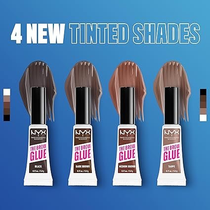 NYX Professional Makeup The Brow Glue Extreme Hold Eyebrow Setting Gel, 16 Hour Hold, Vegan Formula, Natural Finish, Brush Applicator, Shade: Clear (01) (Pack of 3) - Image 2