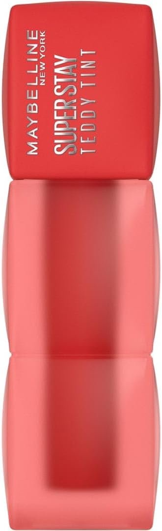 MAYBELLINE New York, Super Stay Teddy Tint Plushwear and Transferproof, Delivers up to 12 hours of Long-lasting Blurred Matte Soft Lip Color, 30 COQUETTISH