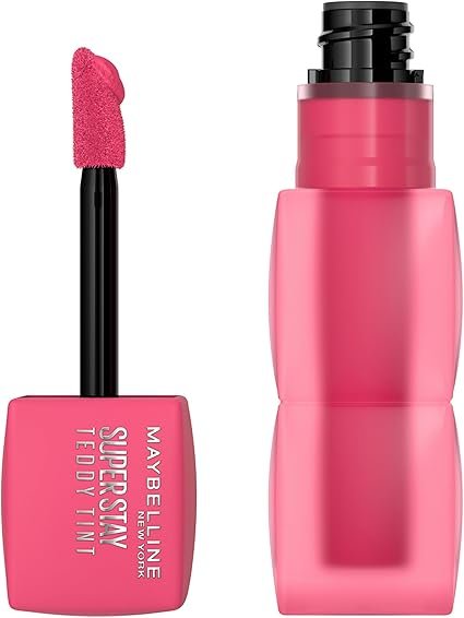 Maybelline New York Teddy Tint Lipstick for Soft Matte Lips, Extra Long Lasting Colour, Soft Drawn Finish, Comfortable Wear, Pinky Promise, Superstay